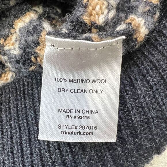 Trina Turk Womens Wool Belted Sleeveless Sweater Tank Top Brown Gray Size Large - Picture 5 of 6